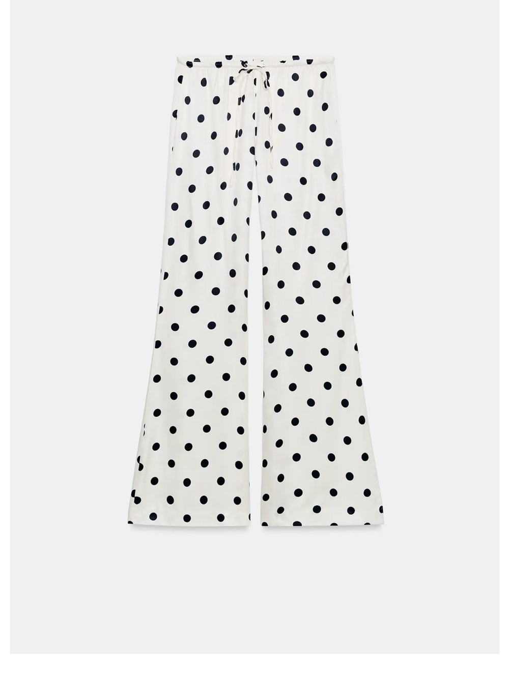 Zara polka dot satin effect drawstring pants
